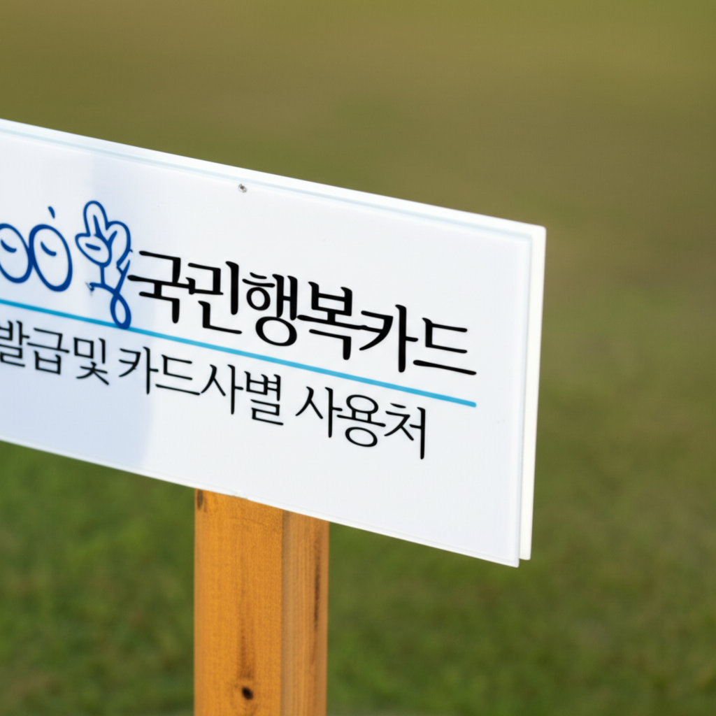 4. 국민행복카드 발급 및 카드사별 사용처