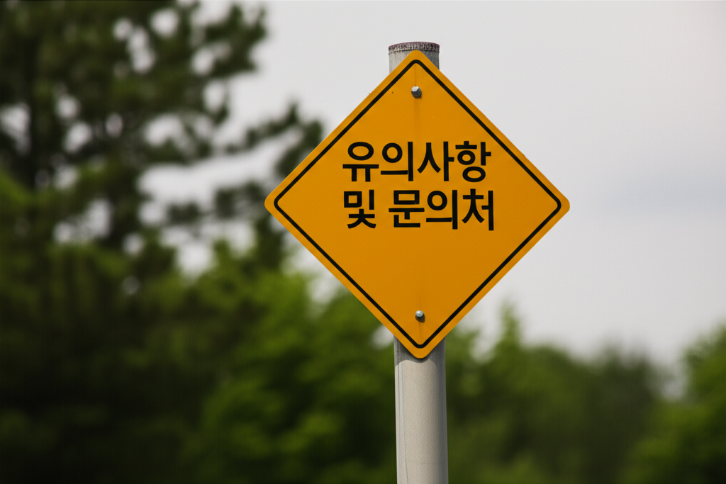 5. 유의사항 및 문의처