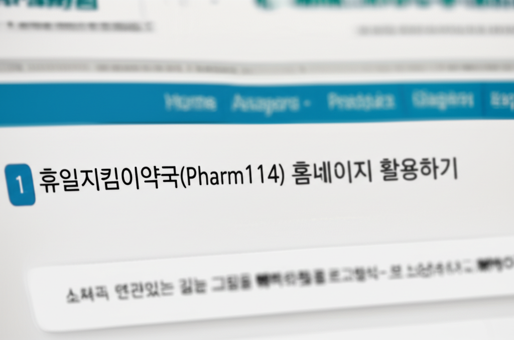 1. 휴일지킴이약국(Pharm114) 홈페이지 활용하기