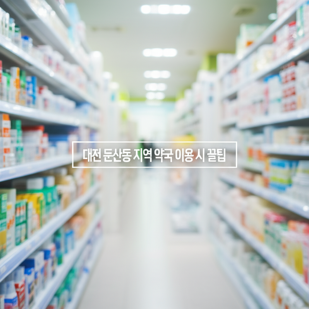 6. 대전 둔산동 지역 약국 이용 시 꿀팁